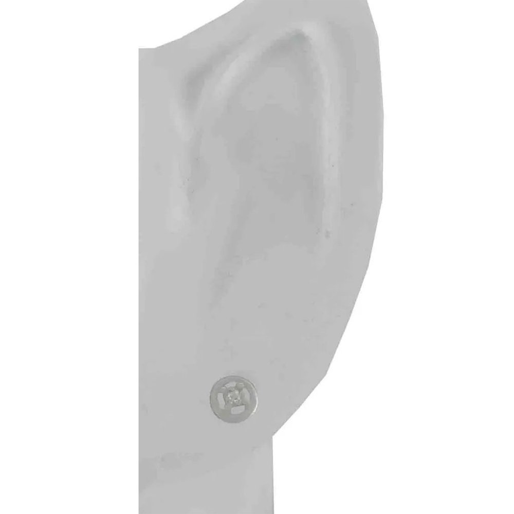 Genuine Diamond Stud Earrings .925 Sterling Silver - Picture 3 of 4